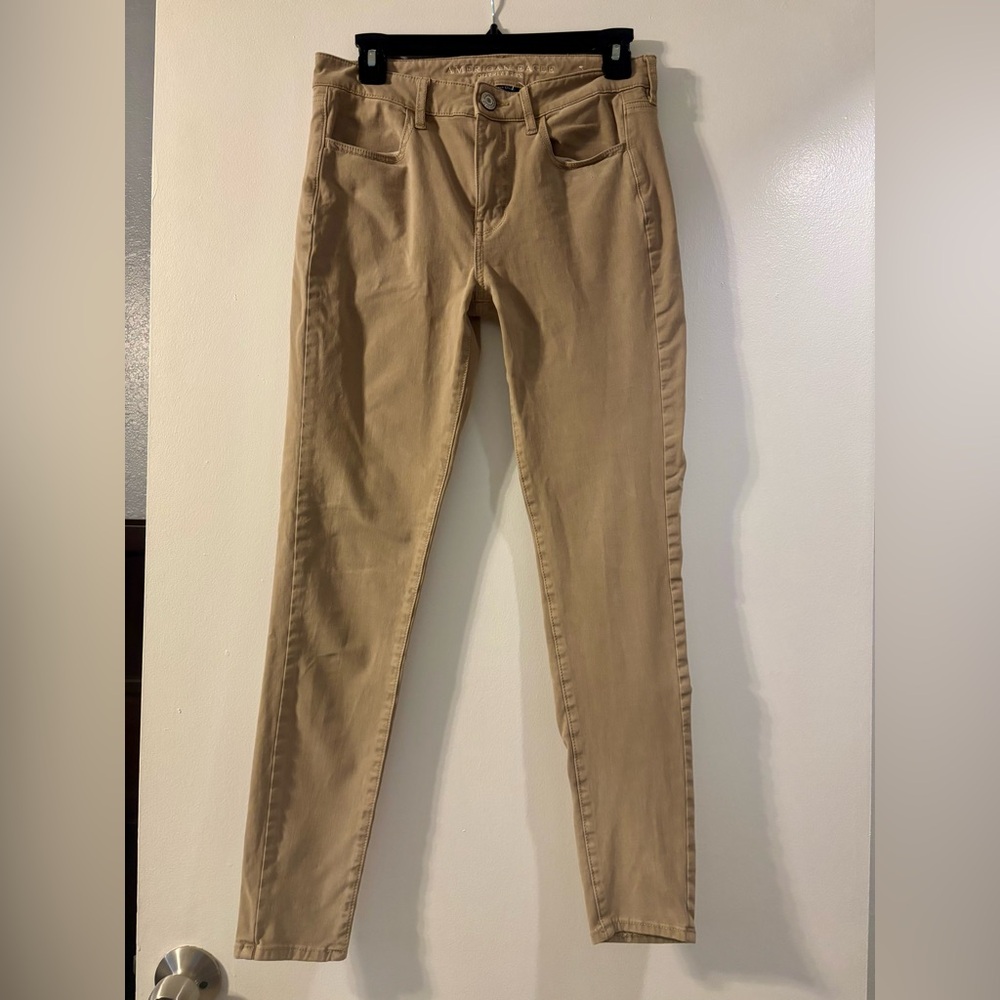 American Eagle Outfitters Tan High Rise Jeans